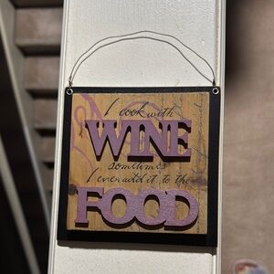 Decorative Wine and Food Sign
